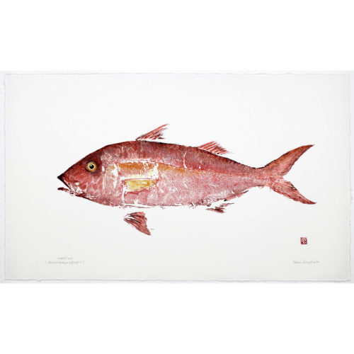 weke `ula original gyotaku by Debra Lumpkins