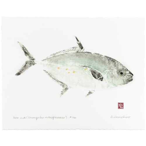 Ulua gyotaku by Debra Lumpkins