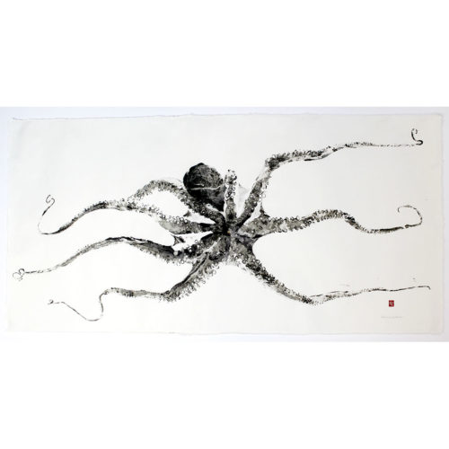 Octopus original gyotaku by Debra Lumpkins