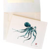 Octopus gyotaku note cards by Debra Lumpkins