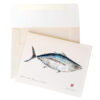 Albacore tuna gyotaku note cards by Debra Lumpkins