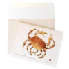 Dungeness crab gyotaku note card by Debra Lumpkins